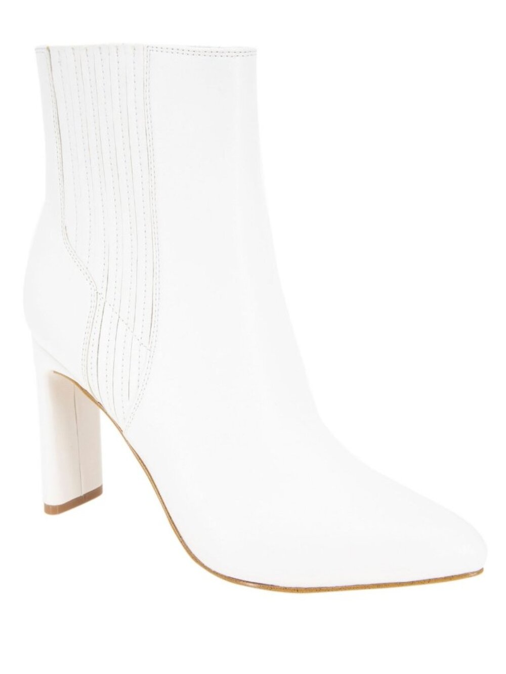 BCBGeneration Womens Kalia Faux Leather Embossed Ankle Boots White Size 7M NWB